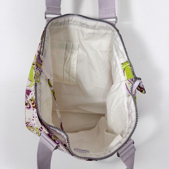 VTG Y2K Kipling Butterfly Dragonfly Lime Green Purple Shoulder Bag - Picture 4 of 5